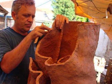 Escultura intitulada "Santo Expedito" por Alceo Luiz De Costa Dcosta, Obras de arte originais