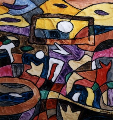 Peinture intitulée "animals" par Hernandiz, Œuvre d'art originale
