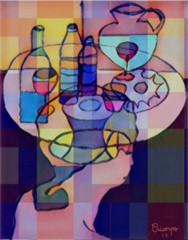 Arts numériques intitulée "j'ai soif!" par Grégoire Koboyan (Cricorps), Œuvre d'art originale, Conté
