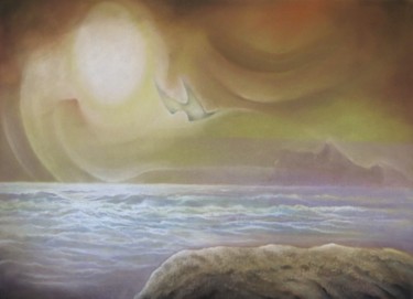 绘画 标题为“" Le mystérieux vis…” 由Jean Luc Mariot, 原创艺术品, 粉彩