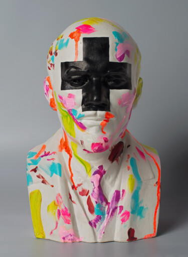 Oleksandr Balbyshev "BLACK CROSS" Sculpture titled "Oleksandr Balbyshev…" by Oleksandr Balbyshev, Original Artwork, Ceramics