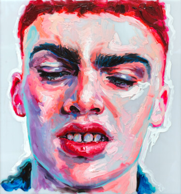 Oleksandr Balbyshev "FACE STUDY #2" Painting titled "Oleksandr Balbyshev…" by Oleksandr Balbyshev, Original Artwork, Oil Mounted on Plexiglass