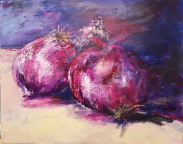 2019-OIGNONS acrylique et pastels gras 65 x 80
