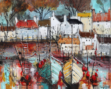 Peinture intitulée "Crail Harbour, Fife…" par Irina Rumyantseva, Œuvre d'art originale, Acrylique