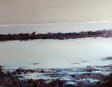 Painting titled "Mer Bigoudène I" by Evelyne Chabaud, Original Artwork, Oil