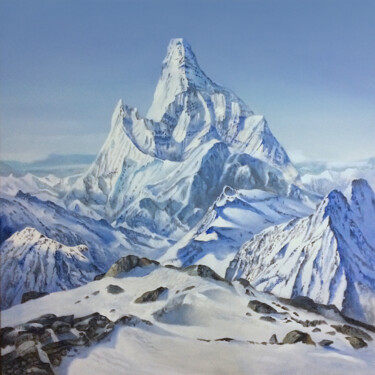 haute montagne 2 Schilderij getiteld "haute montagne 2" door Franzart, Origineel Kunstwerk, Olie