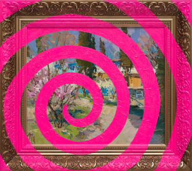 Oleksandr Balbyshev "Hypnolandscape" 绘画 标题为“Oleksandr Balbyshev…” 由Oleksandr Balbyshev, 原创艺术品, 油 安装在木质担架架上