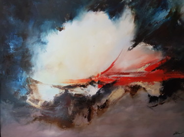 Painting titled "Swing" by Evelyne Chabaud, Original Artwork, Oil