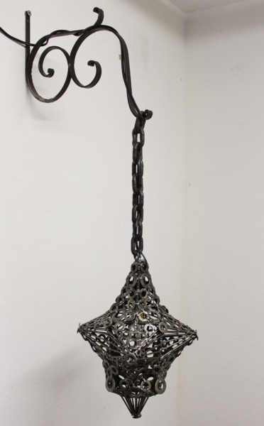 Lanterne médiévale / 4 branches Design titled "Lanterne médiévale…" by Jonathan Pradillon, Original Artwork, Metals