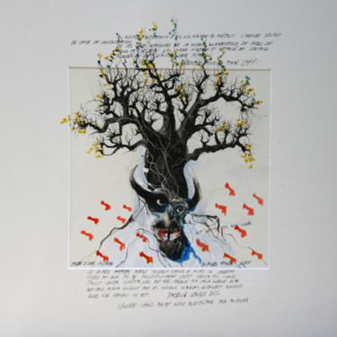 Dessin intitulée "IGNIRE IGNISAMAT NO…" par Patrick Santus, Œuvre d'art originale, Conté