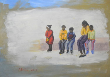 Painting titled "July 2019" by Asher, Original Artwork, Oil