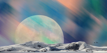 Cavalier au milieu d'un paysage fantastique Digital Arts με τίτλο "Cavalier au milieu…" από Max Parisot Du Lyaumont, Αυθεντικά έργα τέχνης, Ψηφιακή ζωγραφική Τοποθετήθη…