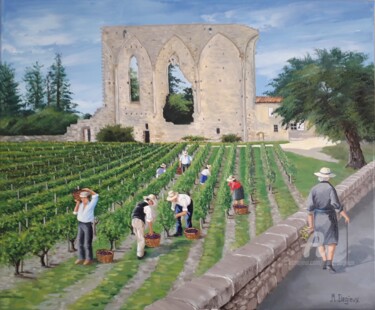 Peinture intitulée "la grande muraille…" par Marc Degieux, Œuvre d'art originale, Huile