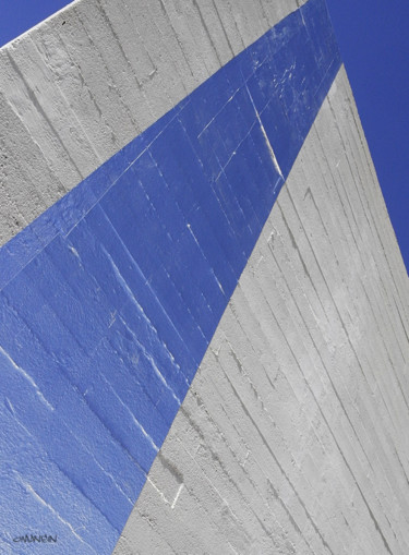 제목이 "Electric Blue 1"인 사진 Olivier Mangin로, 원작, 디지털 기타 단단한 패널에 장착됨