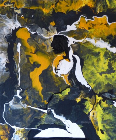Peinture intitulée "Amour et nature.jpg" par Alain Boissel, Œuvre d'art originale, Acrylique