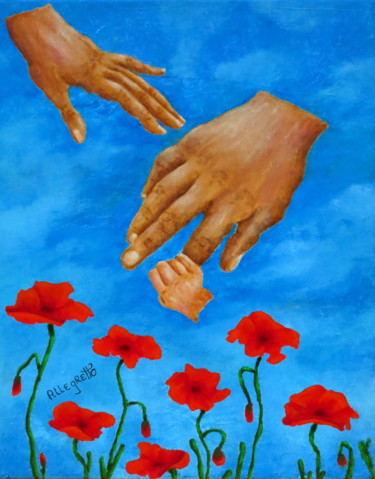 Painting titled "FAMILY UNITY" by Allegretto, Original Artwork, Acrylic
