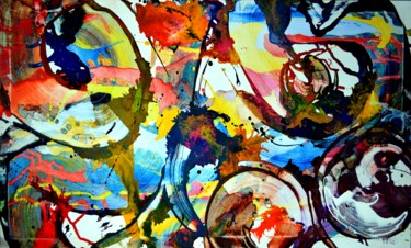 Schilderij getiteld "vinyl" door Marina Kliman, Origineel Kunstwerk, Acryl
