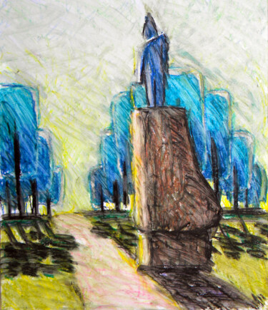 Drawing titled "Where are you?" by Natalia Bocharova (Charova), Original Artwork, Oil