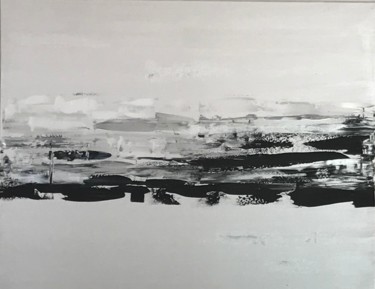 Peinture intitulée "City B&W" par Jana Kuzmi, Œuvre d'art originale, Acrylique