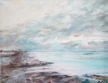 Peinture intitulée "Mer Bigoudène V.jpg" par Evelyne Chabaud, Œuvre d'art originale, Huile