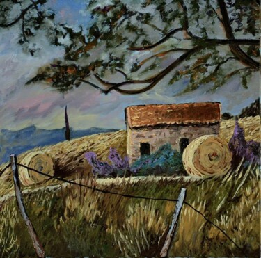 Peinture intitulée "Le cabanon" par Pascal Baudot, Œuvre d'art originale, Huile