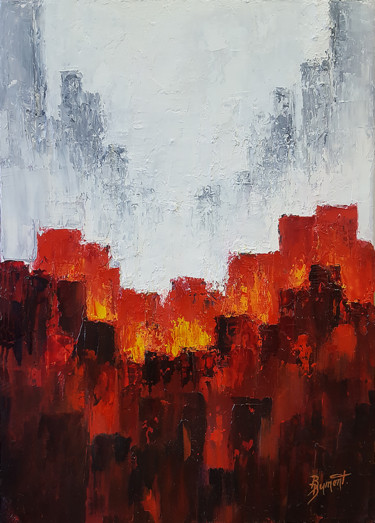 제목이 "Profondeurs"인 미술작품 Brigitte Dumont로, 원작, 기름