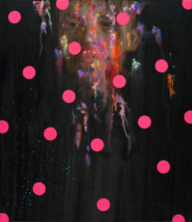 Oleksandr Balbyshev "SPLATTERED LENIN" Painting titled "Oleksandr Balbyshev…" by Oleksandr Balbyshev, Original Artwork, Oil Mounted on Wood Stretcher frame