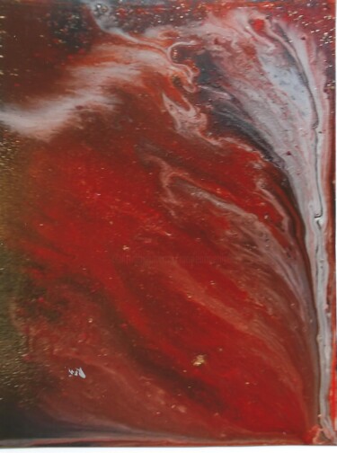 Pittura intitolato "1214554202.jpg volc…" da Marie-Ange Nicaise, Opera d'arte originale, Acrilico Montato su Pannello di leg…