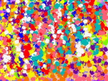 Tribute to Pollock 0113 Arts numériques intitulée "Tribute to Pollock…" par Norbert Engel, Œuvre d'art originale, Peinture numérique Monté sur Carton