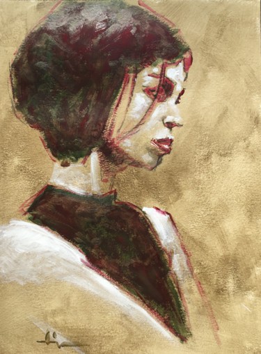 Painting titled "Parallèle" by Dominique Dève, Original Artwork, Acrylic