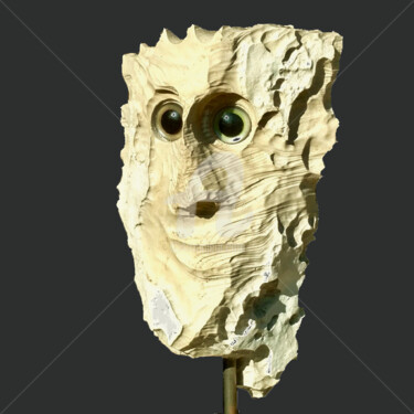 Sculpture titled "Èrosion dirigée 1903" by Pagès Du Pilou, Original Artwork, Stone