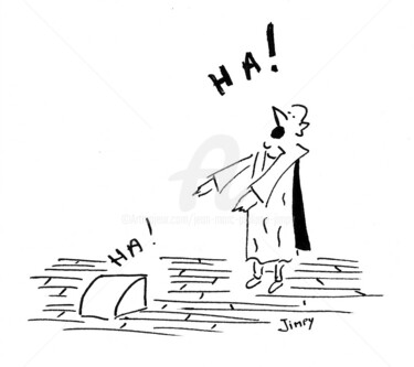 Dessin intitulée "HA !" par Jean-Marc Philippe (Jimpy), Œuvre d'art originale, Marqueur
