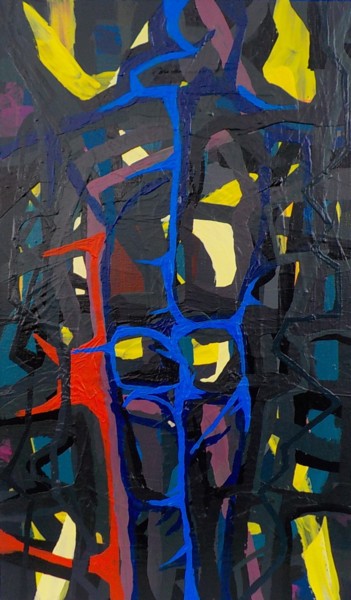 Painting titled "I am..." by Aleksandr Glukhov, Original Artwork, Acrylic