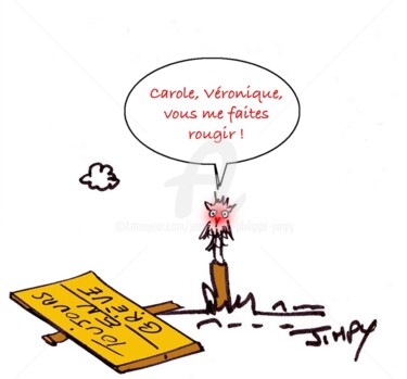 Σχέδιο με τίτλο "ROUGIR" από Jean-Marc Philippe (Jimpy), Αυθεντικά έργα τέχνης, Μαρκαδόρος