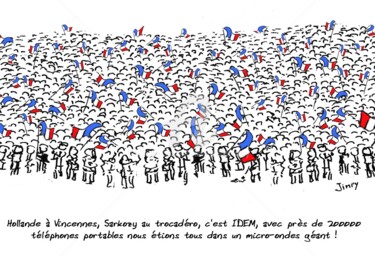 Dessin intitulée "MICRO ONDE" par Jean-Marc Philippe (Jimpy), Œuvre d'art originale, Marqueur