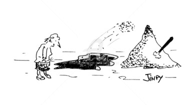Dessin intitulée "TRAVAUX" par Jean-Marc Philippe (Jimpy), Œuvre d'art originale, Marqueur