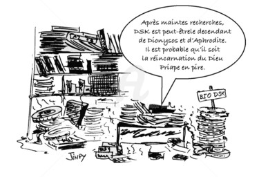 Dessin intitulée "DSK" par Jean-Marc Philippe (Jimpy), Œuvre d'art originale, Marqueur