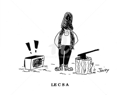 Dessin intitulée "C S A" par Jean-Marc Philippe (Jimpy), Œuvre d'art originale, Marqueur