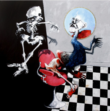 Peinture intitulée "L'ASCENSION DE PAUL…" par Patrick Santus, Œuvre d'art originale, Acrylique