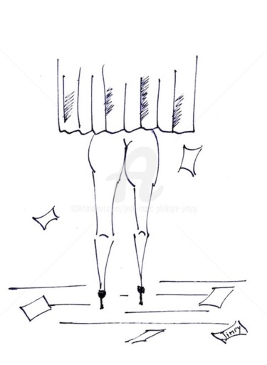 Dessin intitulée "ISOLOIR" par Jean-Marc Philippe (Jimpy), Œuvre d'art originale, Marqueur