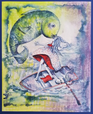 Painting titled "" Baiser salé "" by Martine Bardiaux, Original Artwork, Acrylic