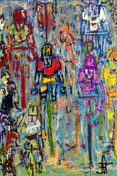 数字艺术 标题为“le-peloton.jpg” 由Franck Vidal, 原创艺术品, 数字油画