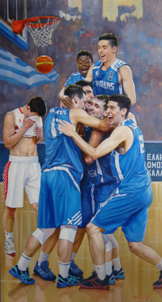 제목이 "Greek victory"인 미술작품 Ksenia Yarovaya로, 원작, 기름