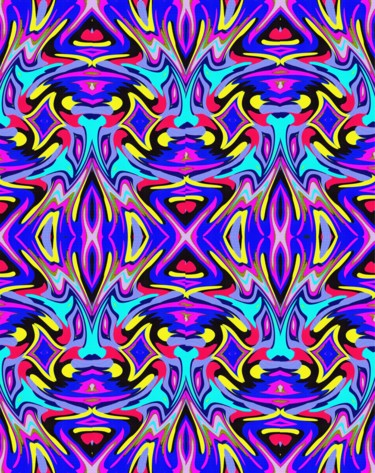 Digital Arts titled "Field with Lavander" by Peter Jalesh, Original Artwork, Digital Painting