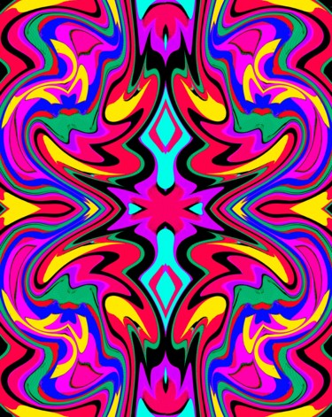 Digital Arts titled "Lots a fl;oer pots" by Peter Jalesh, Original Artwork, Digital Painting