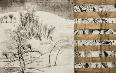 印花与版画 标题为“Paysage d'hiver” 由Mircea Nechita, 原创艺术品, 蚀刻