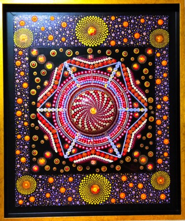 Peinture intitulée "LE CIRQUE DU SOLEIL…" par Flod, Œuvre d'art originale, Acrylique Monté sur Panneau de bois