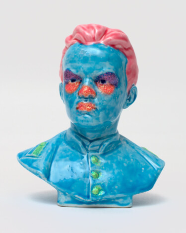 Oleksandr Balbyshev "Blue Young Lenin" Sculptuur getiteld "Oleksandr Balbyshev…" door Oleksandr Balbyshev, Origineel Kunstwerk, Keramiek
