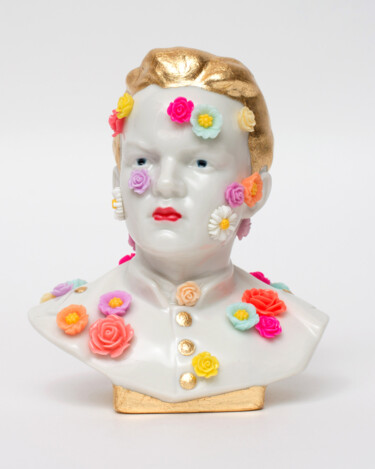 O. Balbyshev "Young Lenin With Flowers" Sculptuur getiteld "O. Balbyshev "Young…" door Oleksandr Balbyshev, Origineel Kunstwerk, Keramiek