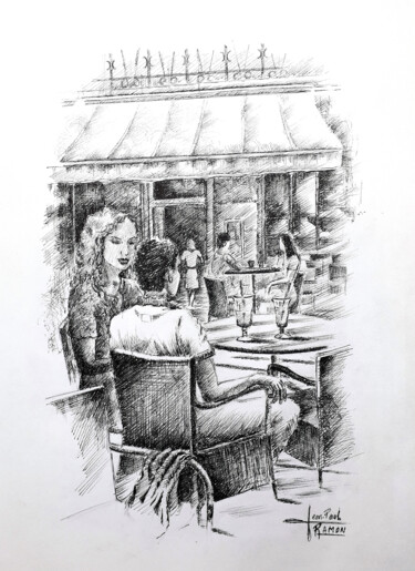 Douceur estivale Peinture intitulée "Douceur estivale" par Jean-Paul Ramon, Œuvre d'art originale, Encre